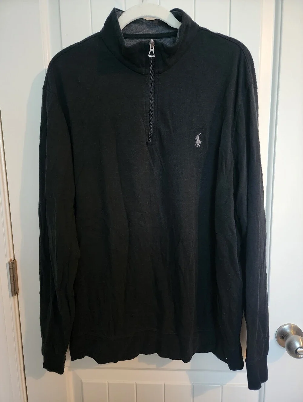 Polo by Ralph Lauren Men's Black Quarter-Zip Sweater